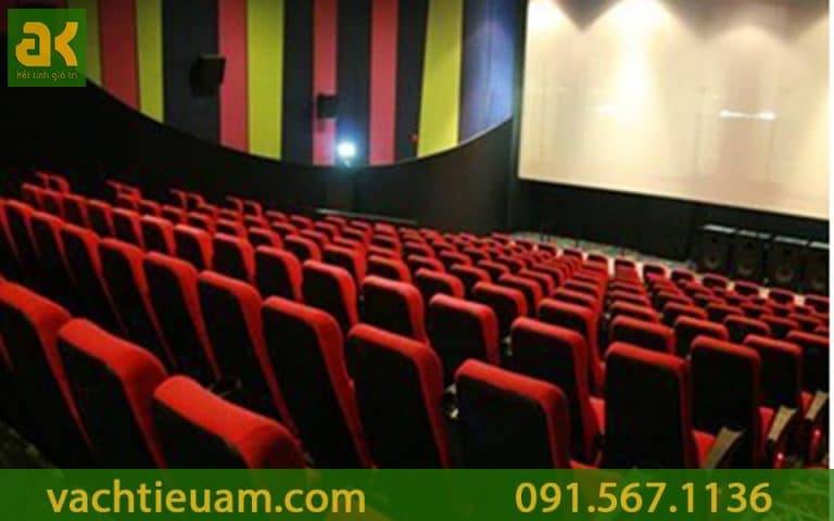 Rạp chiếu phim công viên Nghĩa Tân với tấm tiêu âm AK Fabric