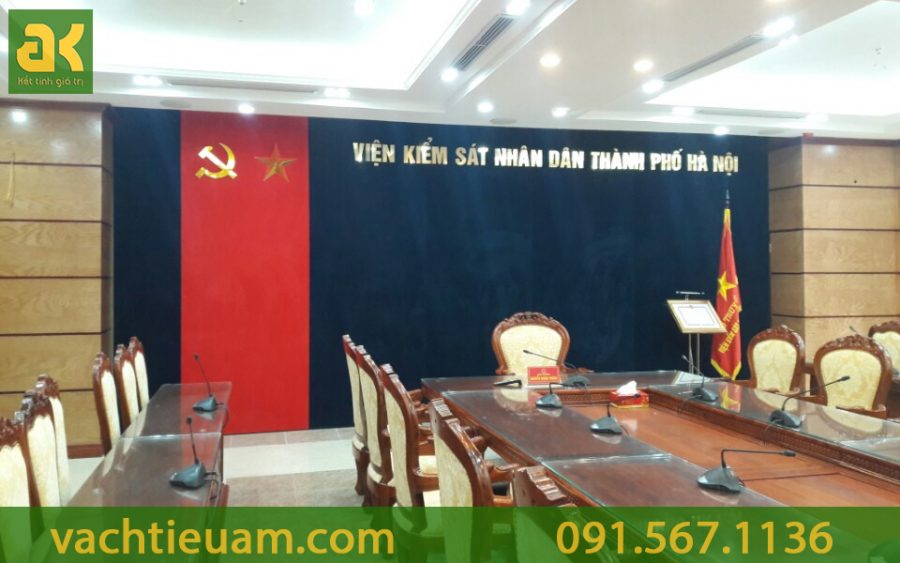 Tấm tiêu âm AK.Ni- Wall đẹp như 3D ở hệ thống phòng họp của Viện kiểm soát Hà Nội